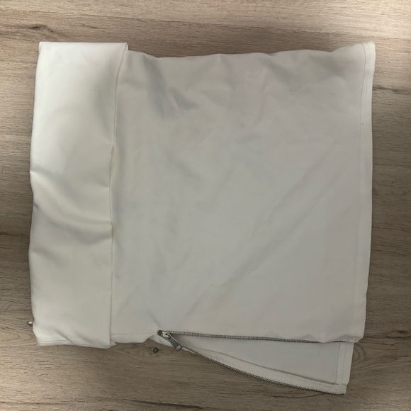 Zara white tube top with foldover detail size L - Picture 5 of 5